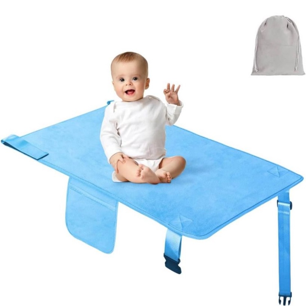 NIB Airplanes Toddler Bed, Airplane Seat Extender for Kids, Light Blue 21